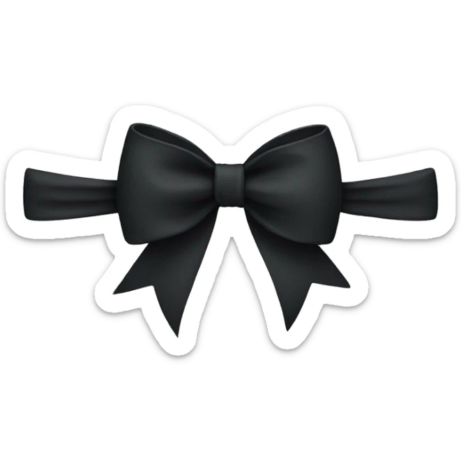 black bow sticker