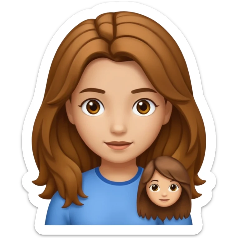 Gostaria que gerasse vários emojis de menina do cabelo cacheado grande, um castanho claro sticker