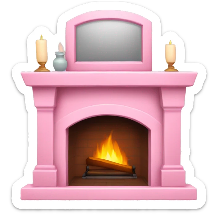 Winter Pink FirePlace sticker