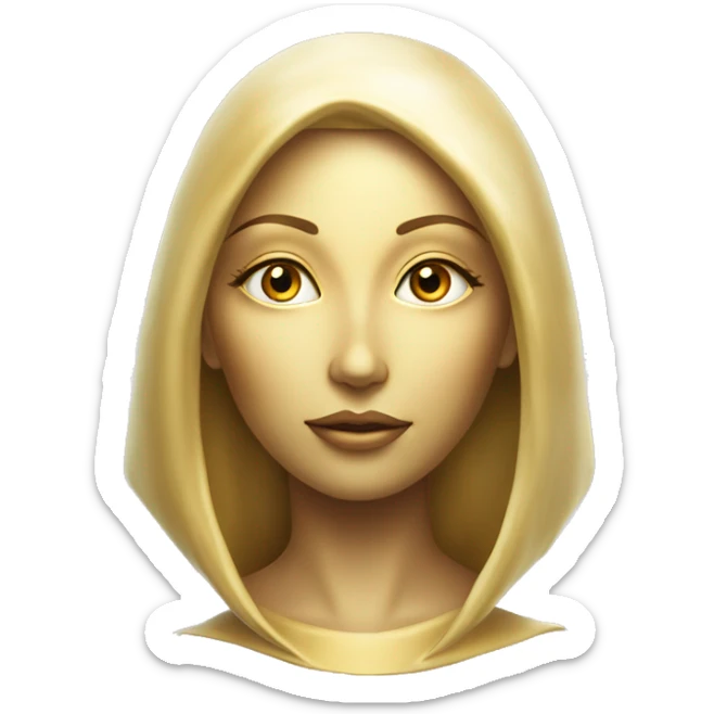 Pleiadian radiant diva woman female golden third eye sticker