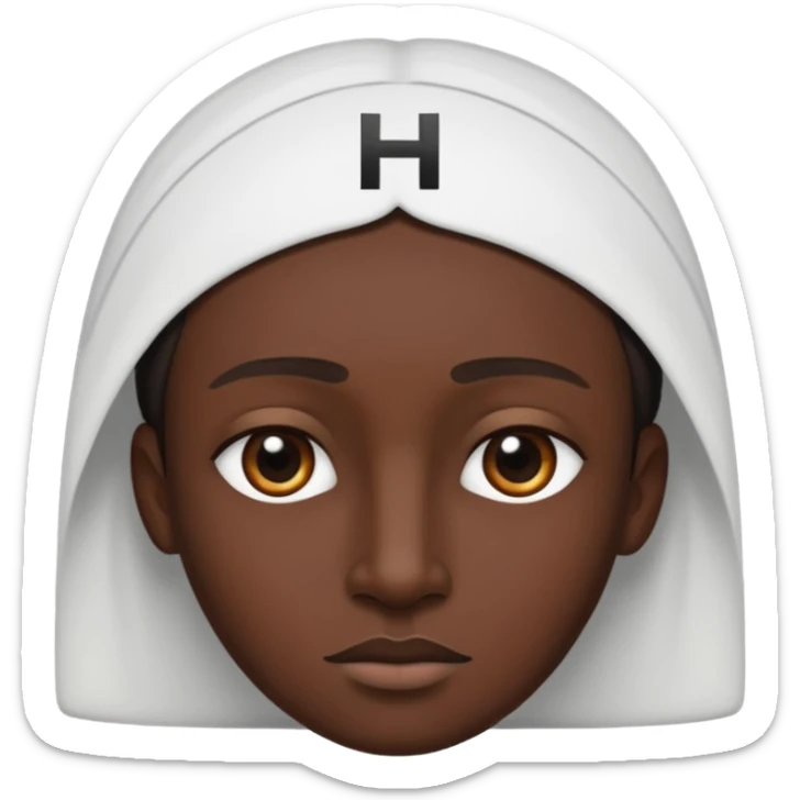 🥷🏽poneles los ojos todos blancos y en la frente ponele la H porfa sticker