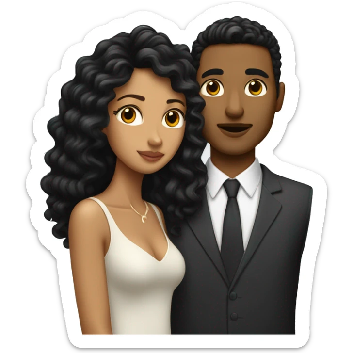White-man-with-a-curly-black-hair-cut-fade-kissing-a-brown-woman-with-long-black-waved-hair sticker