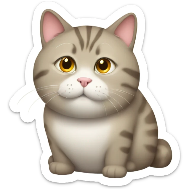 fat cat sticker