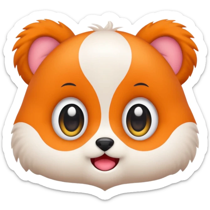 cute anime kawaiii figure icon no like really cute like a little chibi animal being all cute and happy sticker