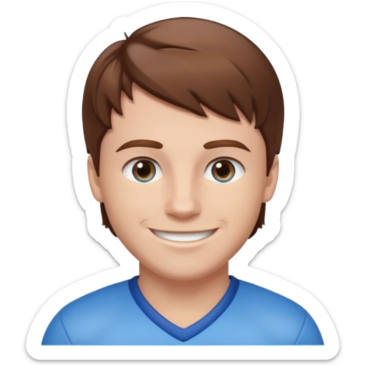 Super Bowl patriots football player number 10 brown hair pale blue eyes sticker