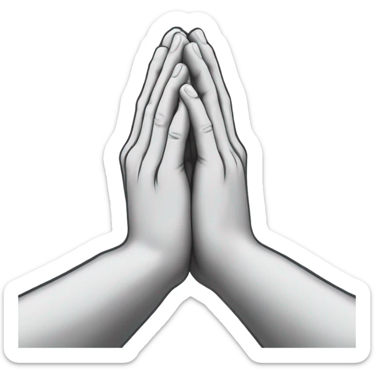 Praying hands sticker