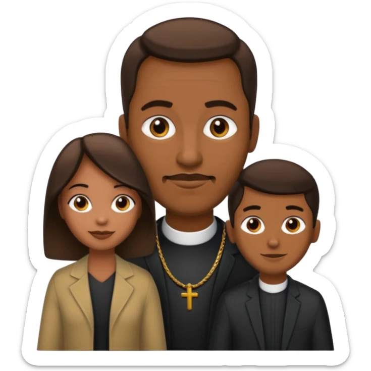 Um homem negro, uma mulher loira e um cachorro pastor alemão  sticker