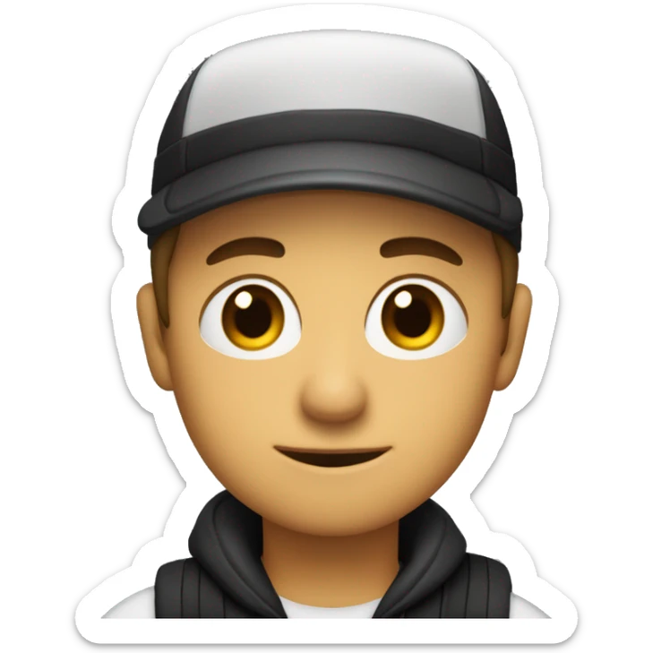 Persona arria de una tabla haciendo SUP, con pelo cobrizo y gorrito negro sticker