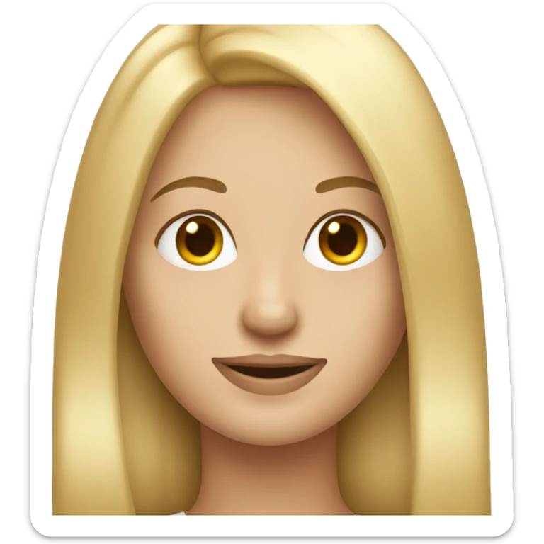 generate an emoji of a blonde woman with straight hair sticker