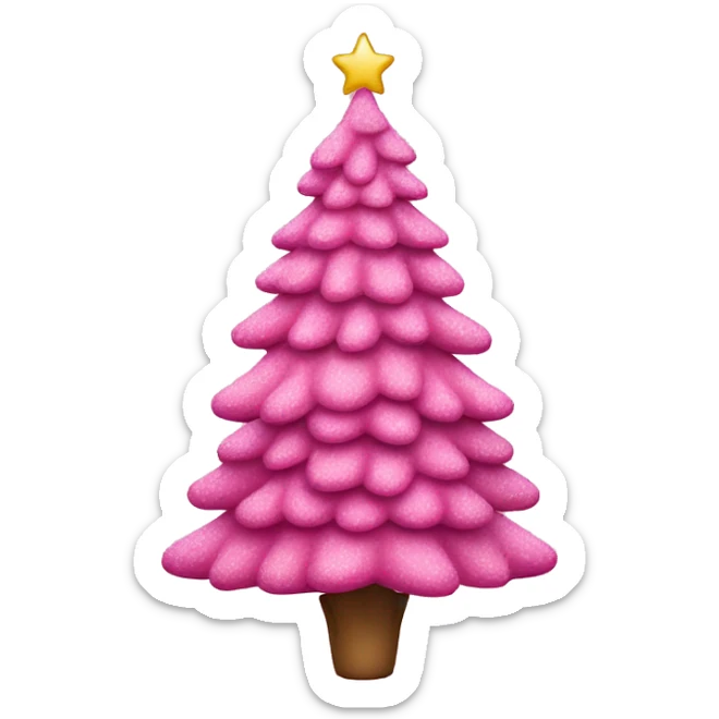 Pink Christmas tree  sticker