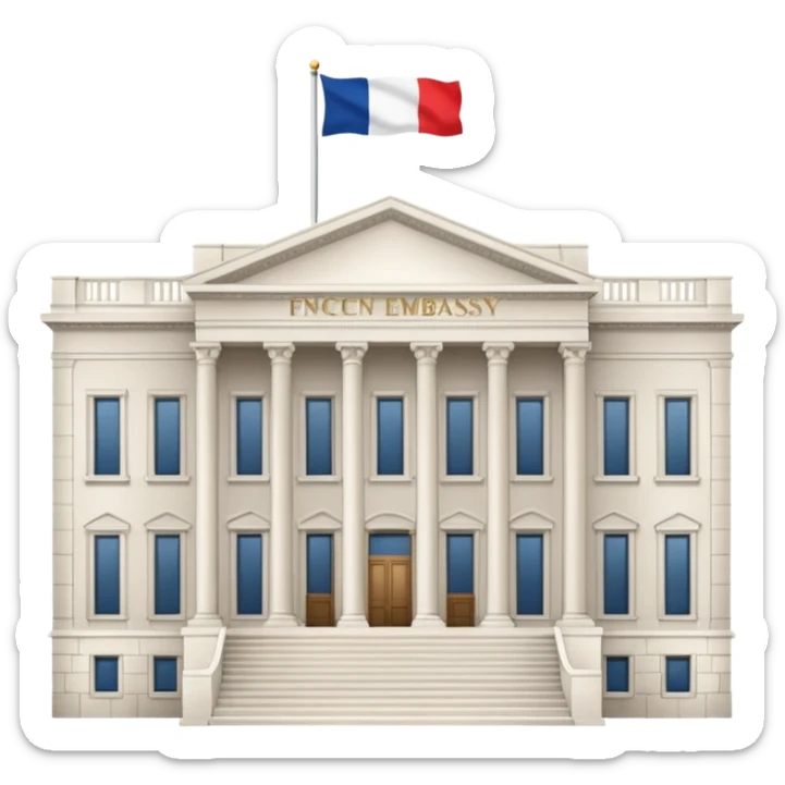 building of the French Embassy in the United States sticker