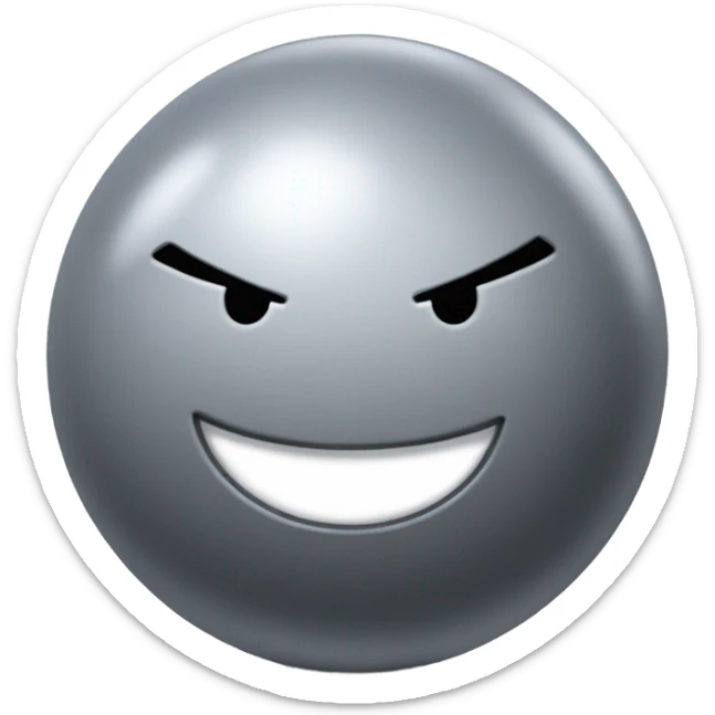 Gray Metal cute Kirby ball driving on 4 car wheels sticker