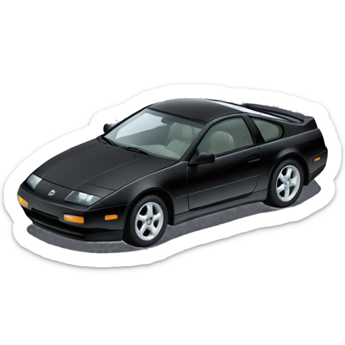 Black Nissan 300zx with T-top sunroof from 1996 sticker