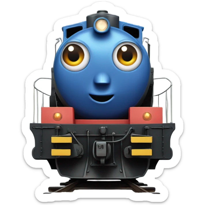 A electric locomotive (With little Kirby eyes on the front of the train) sticker
