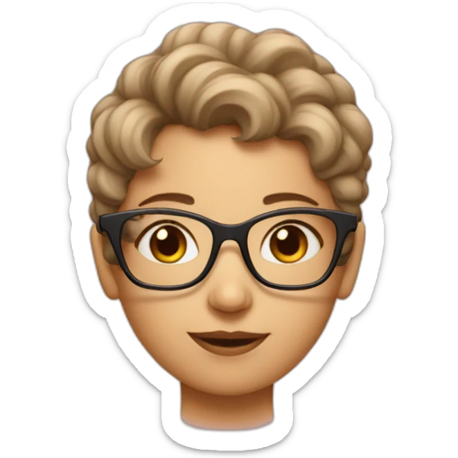 Girl with Greg hair and a mom of a Cild with glasses sticker