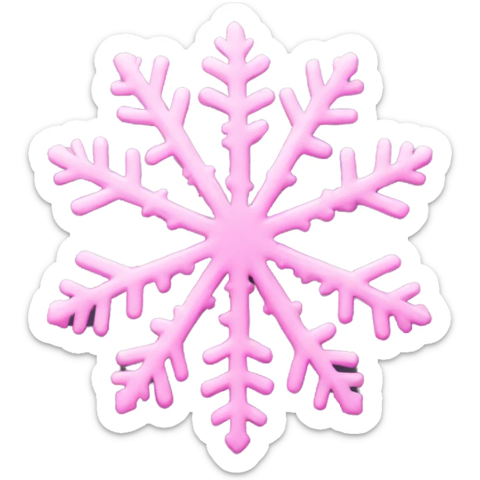 Pink snowflake sticker