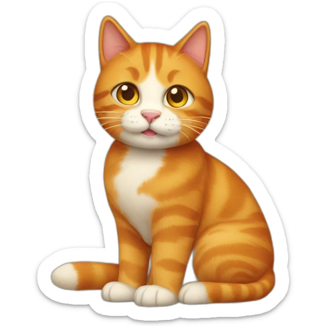 Ginger cat sticker