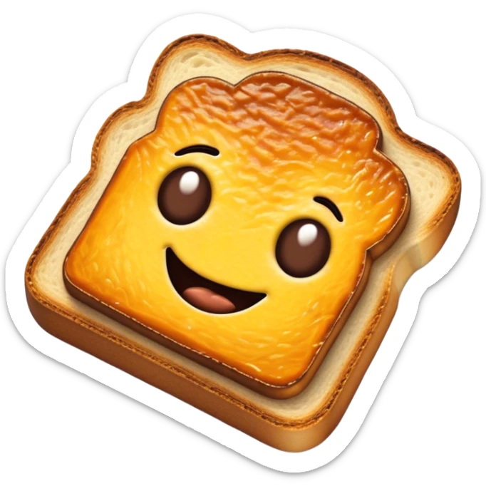Cinematic Realistic Vegemite on Toast Dish Emoji, depicted with a generous spread of savory Vegemite on perfectly toasted bread, rendered with vibrant textures and warm lighting that captures its uniquely Australian flavor. sticker