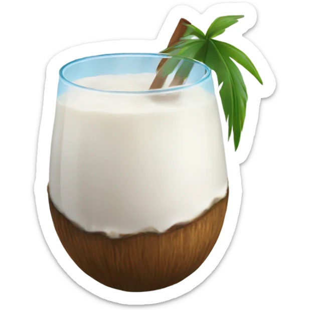 Coconut drink sticker