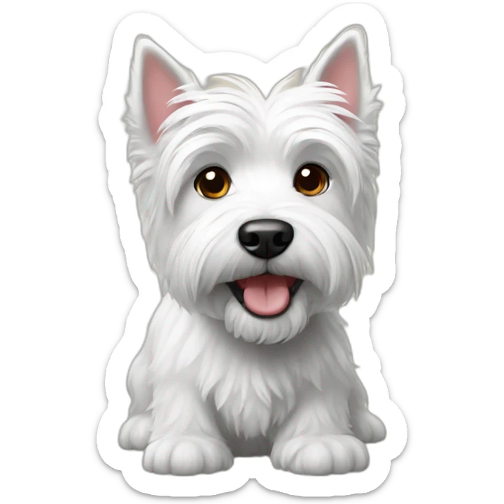 westie dog sticker