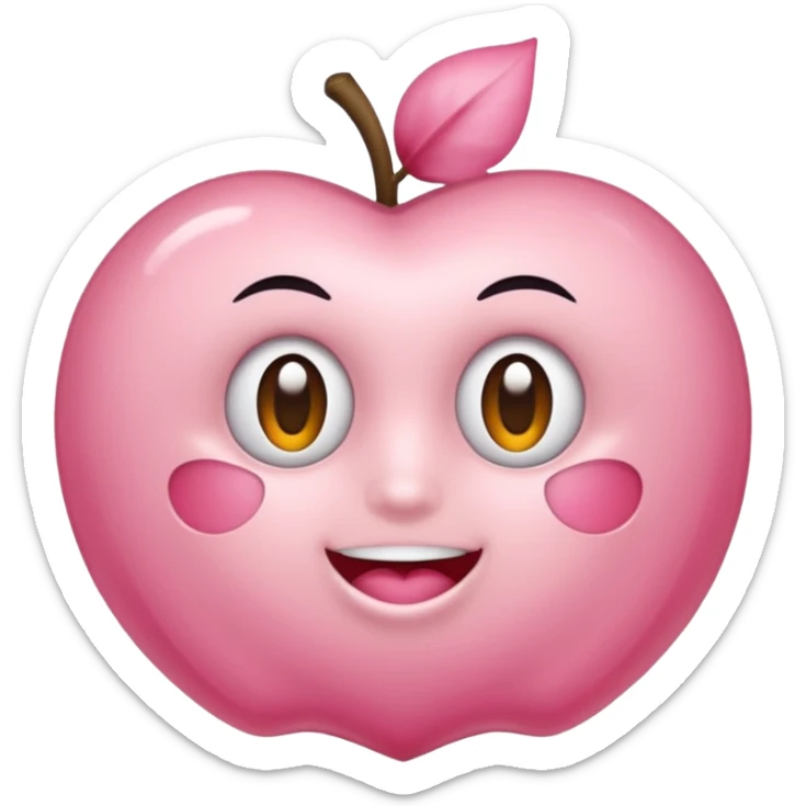 Um coração cor de rosa claro enormee, e atenção com vários acessórios super fofoss sticker