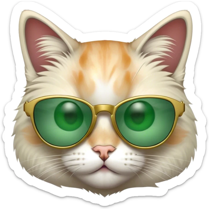 Cat with sunglasses sticker