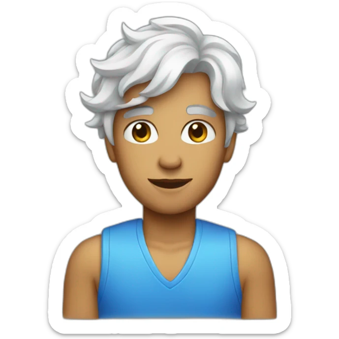 blue designer sticker