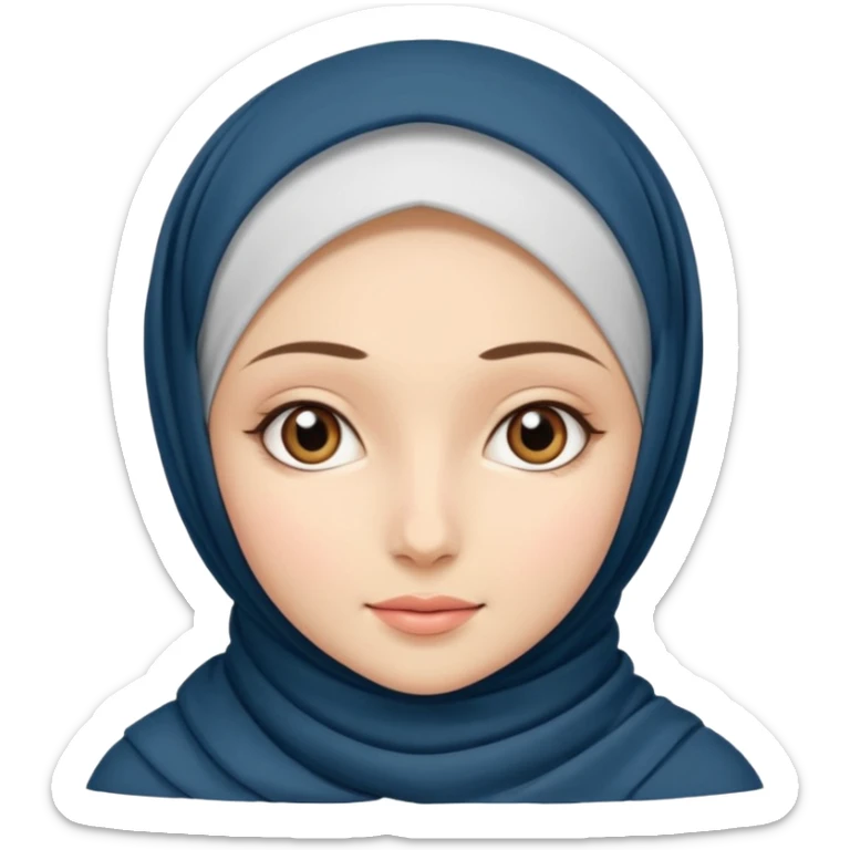 crée moi une jeune fille très belle avec le voile musulaman sticker