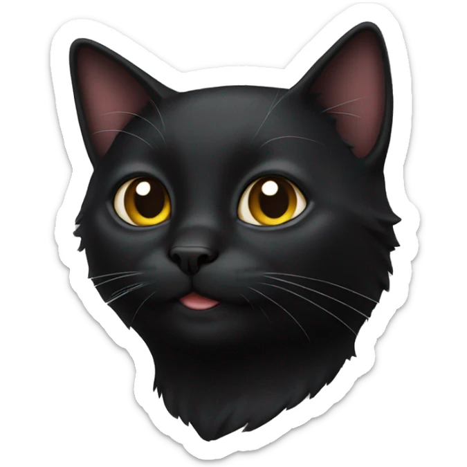 black cat sticker