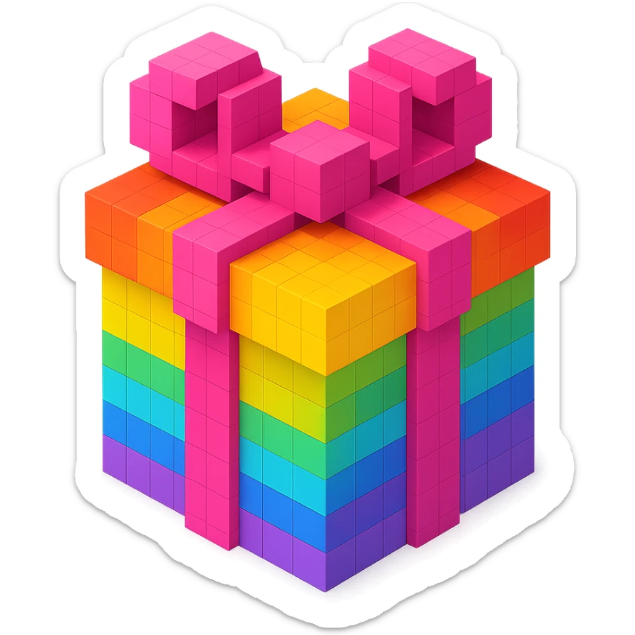 Rainbow gift sticker