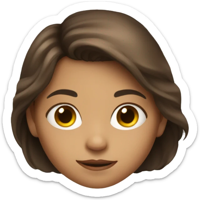 superhero, child, girl, long brown hair, brown eyes, hispanic sticker