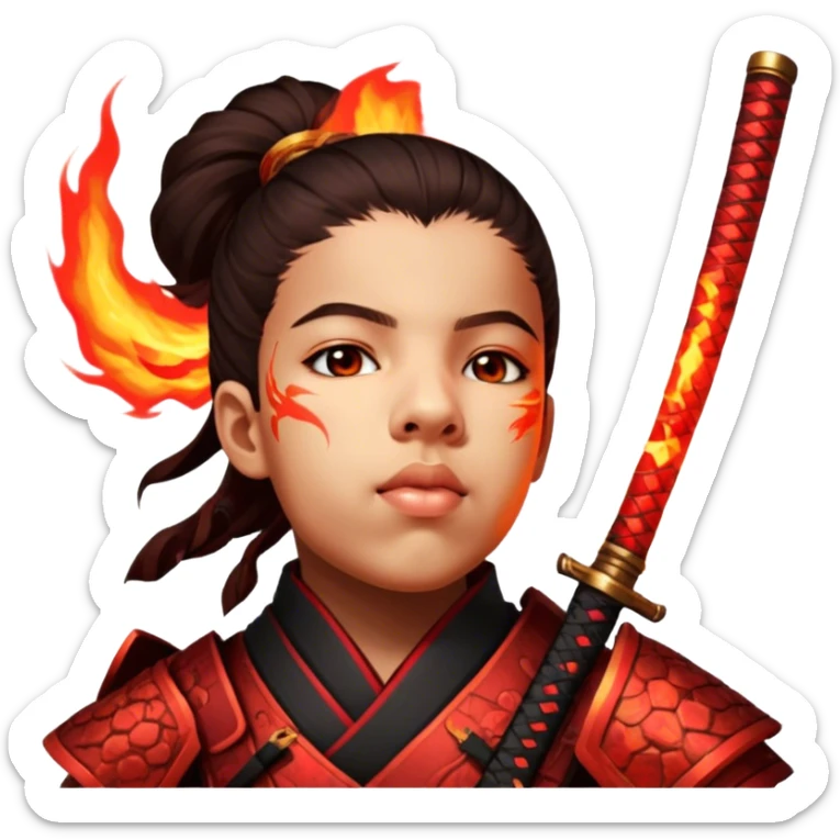 Fire-Wielding Samurai sticker
