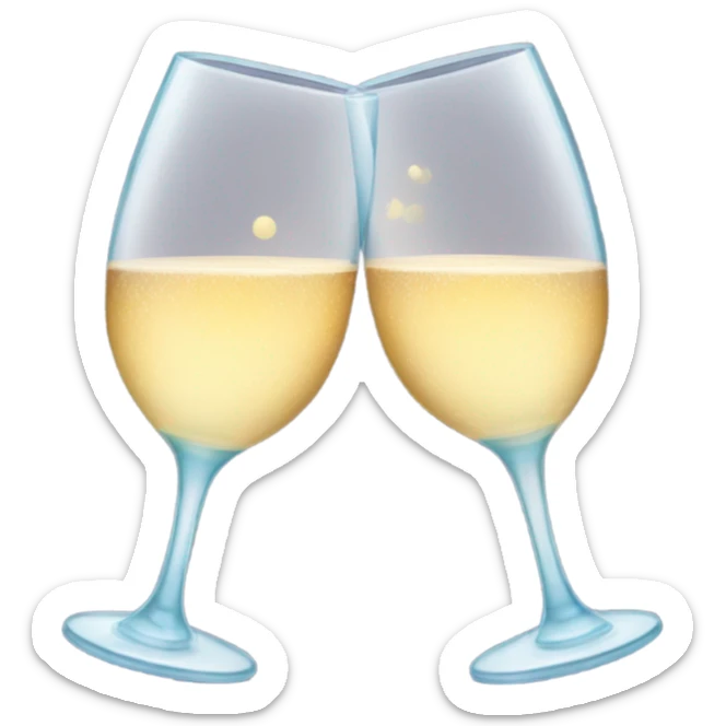 Kissing glasses sticker