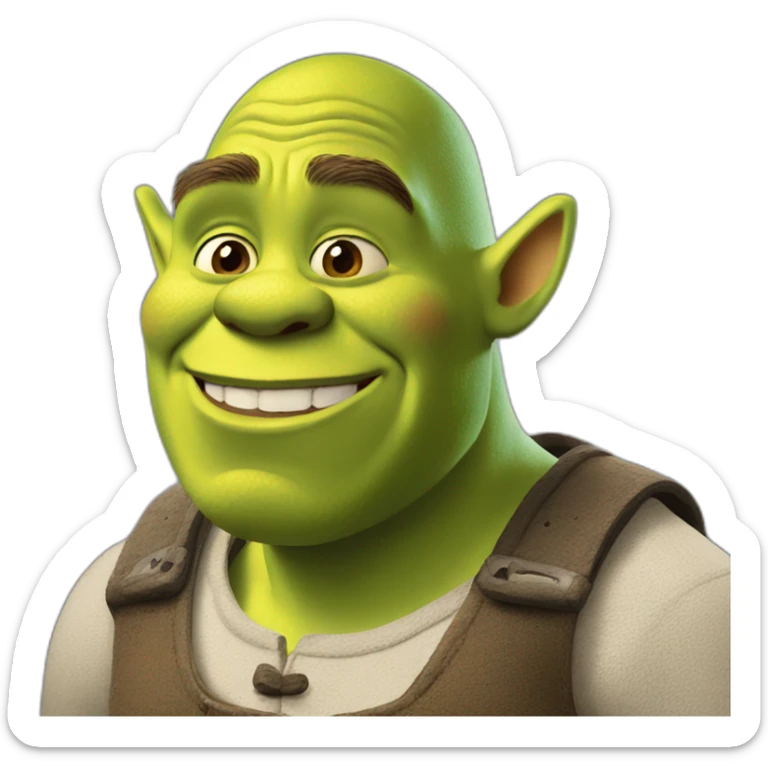 Shrek with AirPods sticker