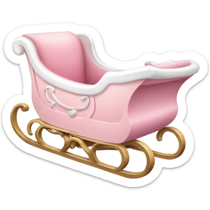 light pink sleigh sticker