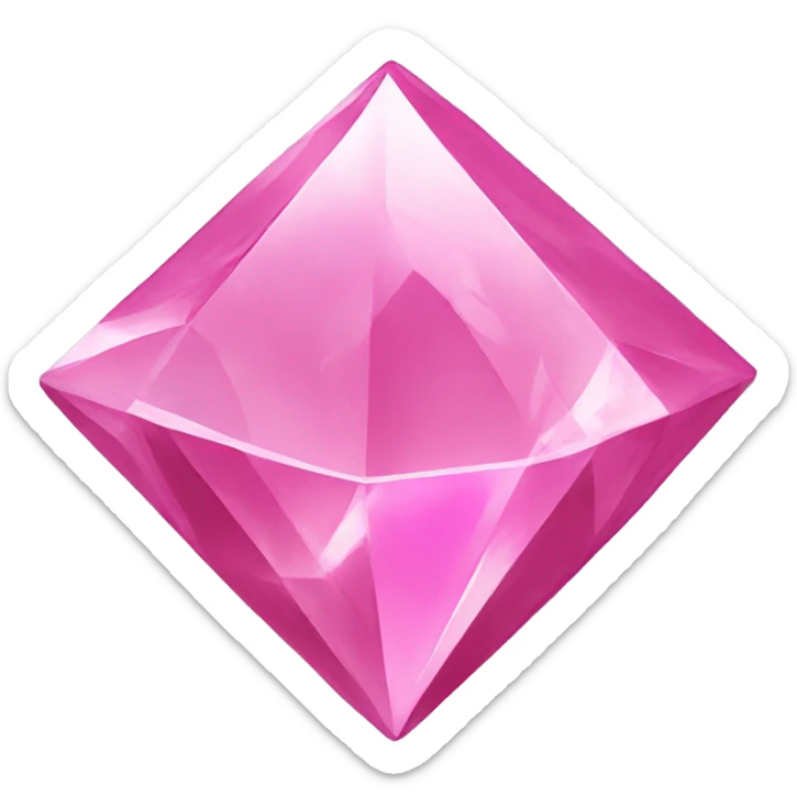 pink crystal sticker