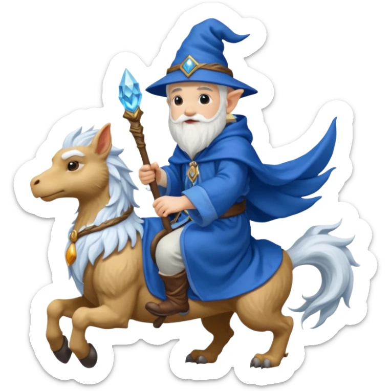 Male Gnome Mage Blizzard World of Warcraft on a griffen sticker