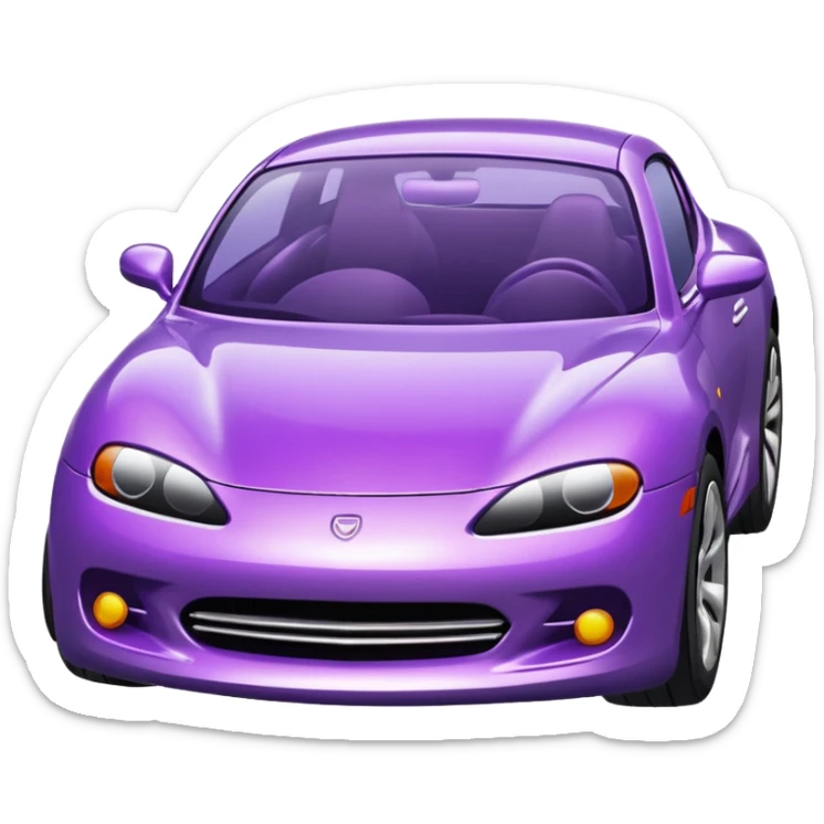 Purple car sticker