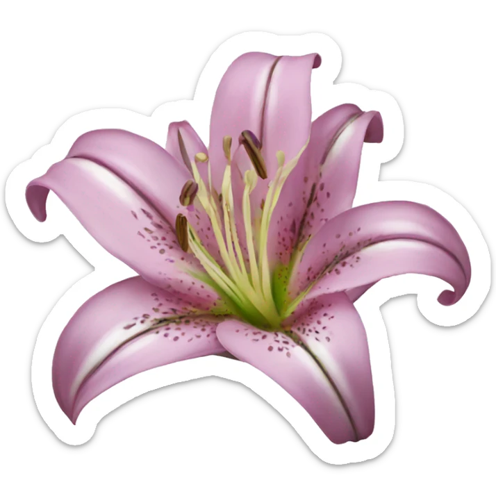 Lily flower sticker