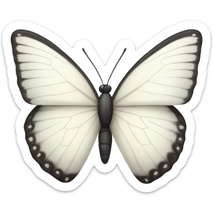 White butterfly  sticker