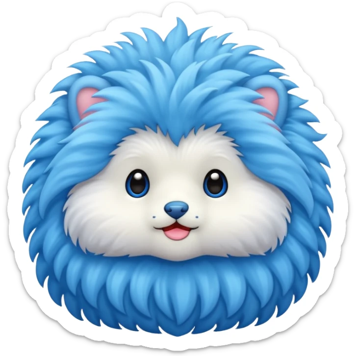 Blue cute sticker