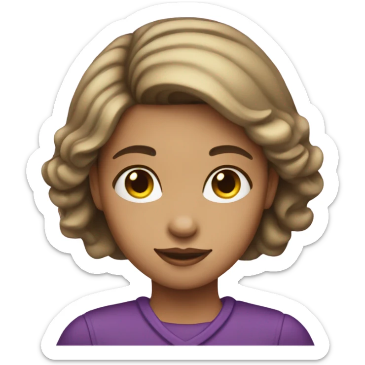 Girl wearing a purple heart sticker