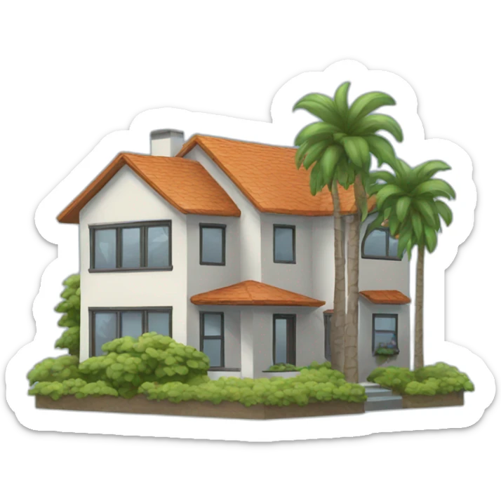 modern house sticker