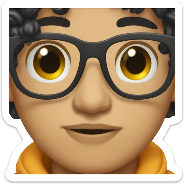 Create an emoji of Everly with glasses sticker