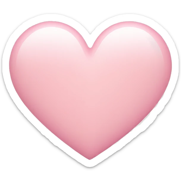 Light pink heart  sticker