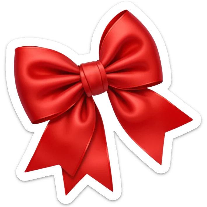 Red bow sticker