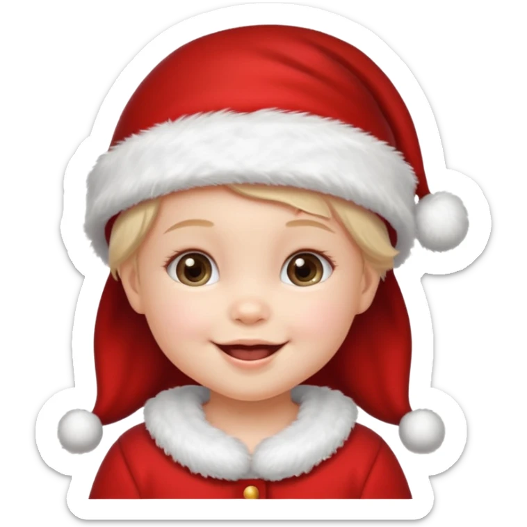 christmas girl but her apperance is like baby, pretty sticker