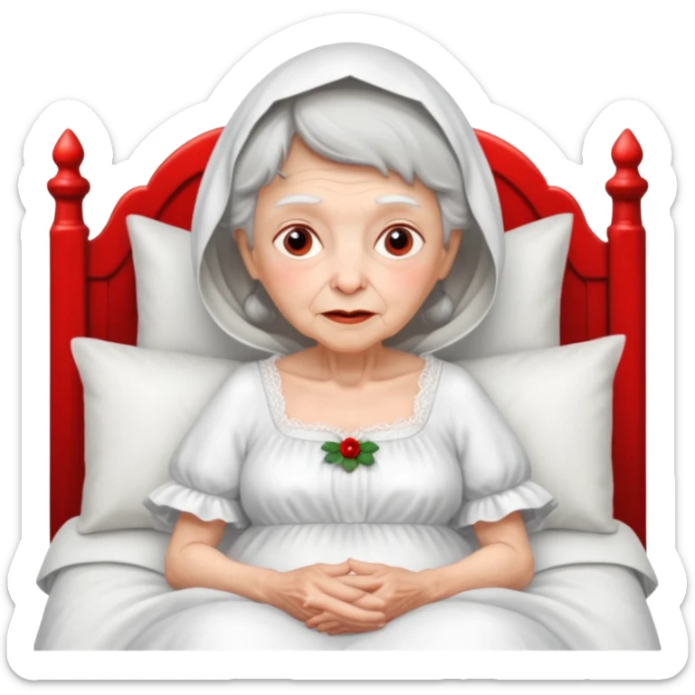 The grandmother in the fairy tale Little Red Riding Hood sticker