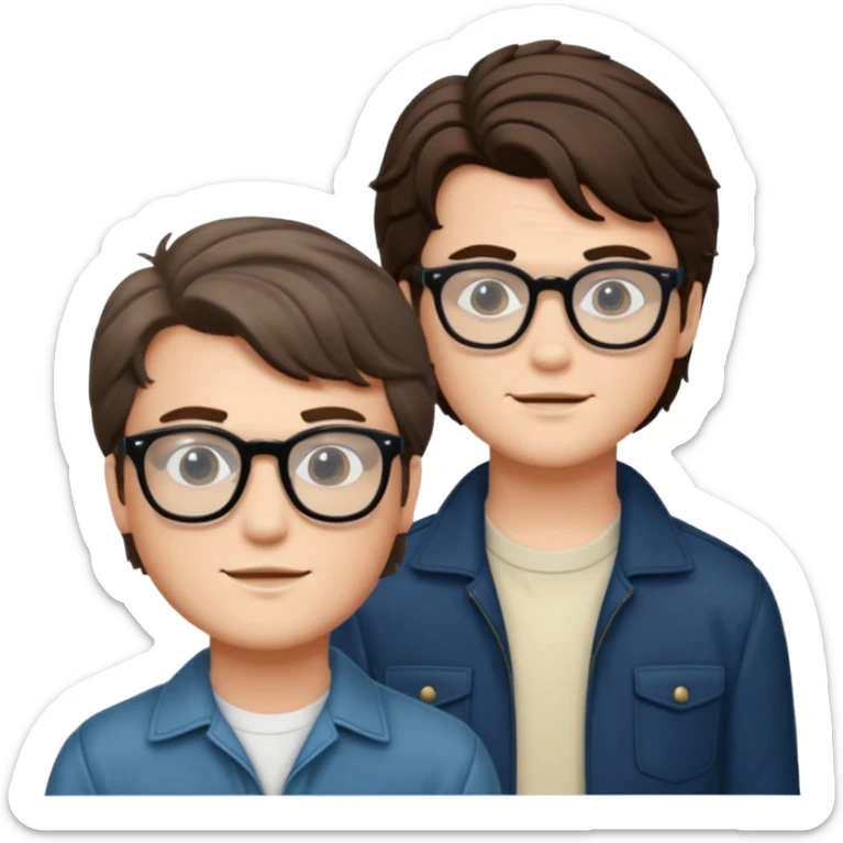 Billy hargrove and Steve harrington and mike in one Photo Wearing Glasses Looking cool and having Aura. sticker
