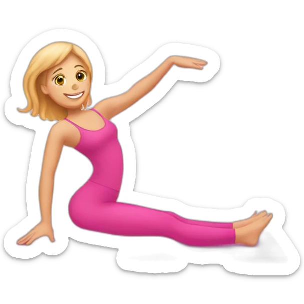 Pink pilates sticker